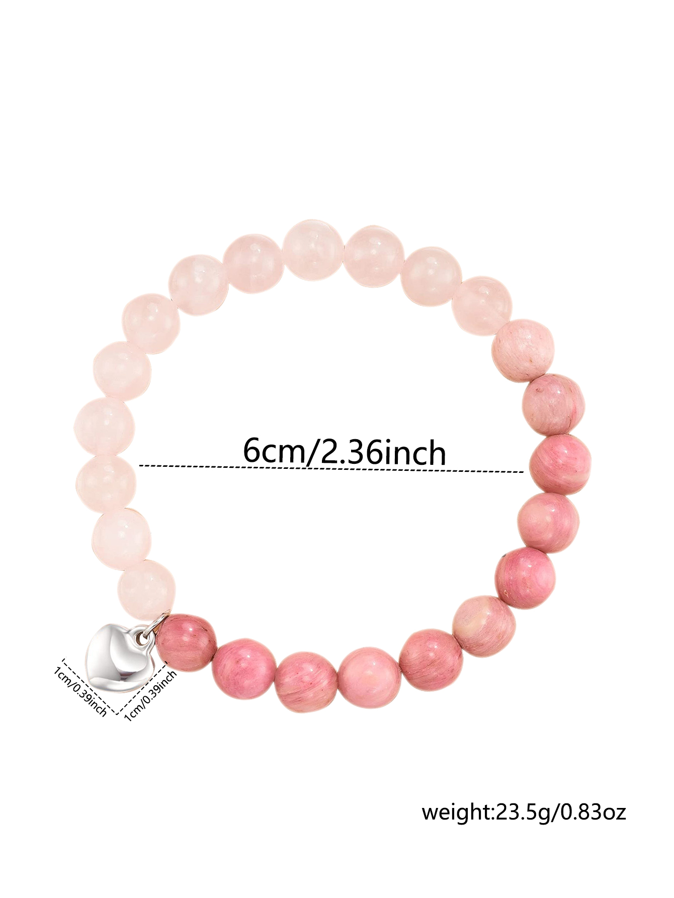 Casual Novelty Heart Shape Natural Stone Bracelets display picture 1