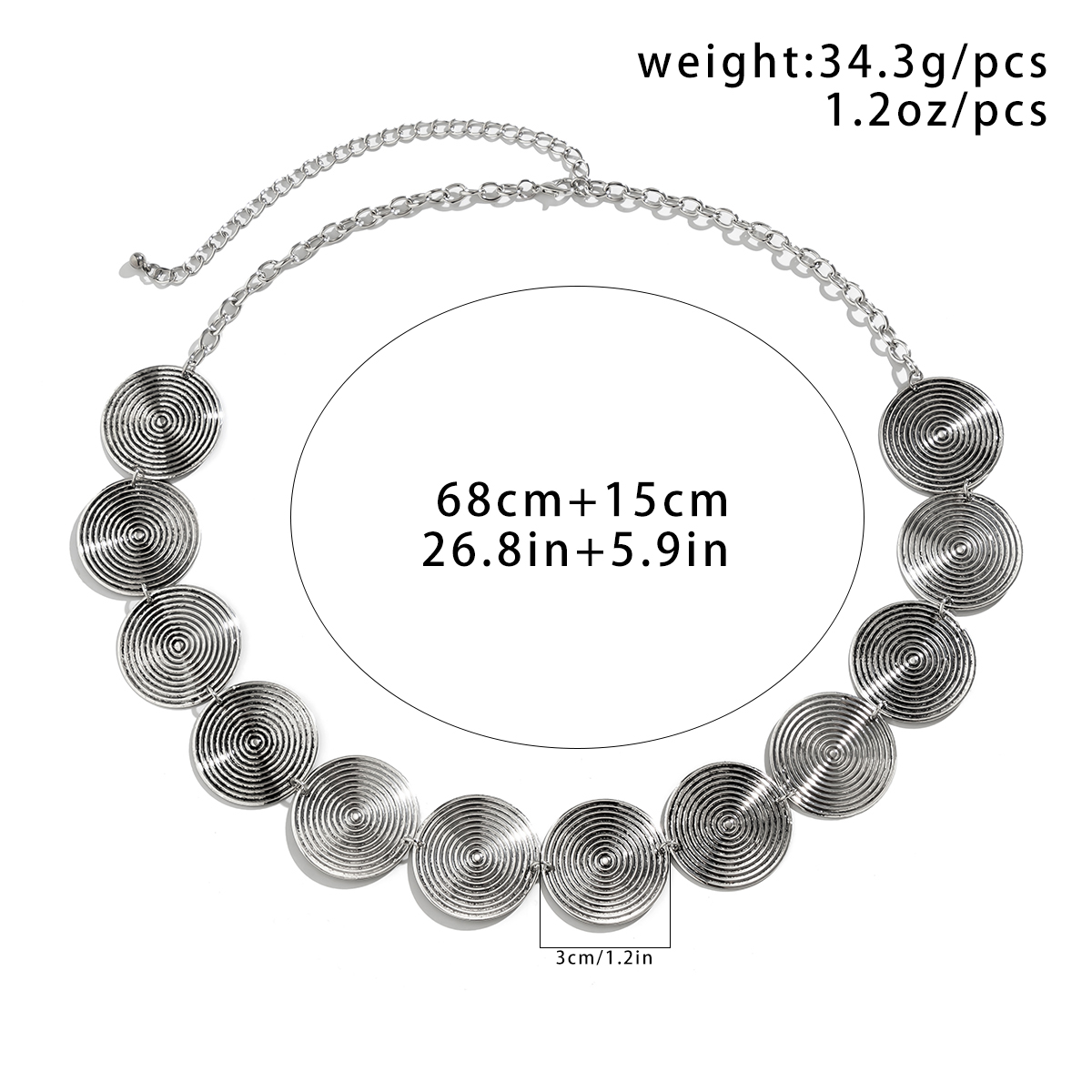 Hip-Hop Retro Round Spiral Iron Wholesale Body Chain display picture 1