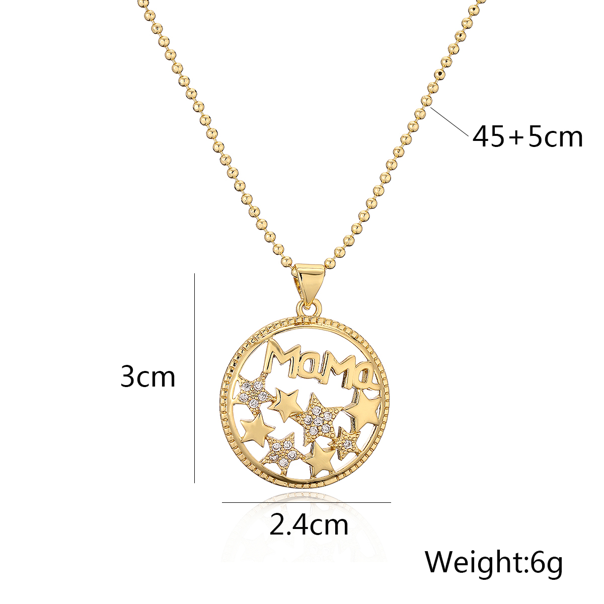 Simple Style Commute Letter Copper Plating Inlay Zircon 18k Gold Plated Pendant Necklace display picture 1