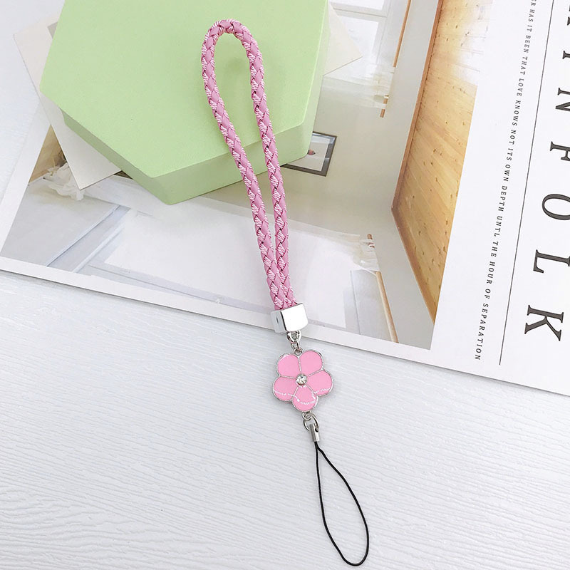 Elegant Flower Pu Leather Plating Bag Pendant Mobile Phone Chain display picture 1