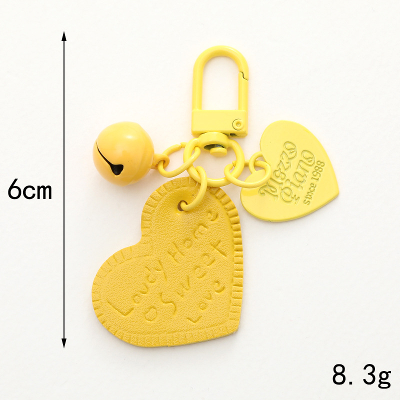 Sweet Heart Shape Arylic Printing Bag Pendant Keychain display picture 1