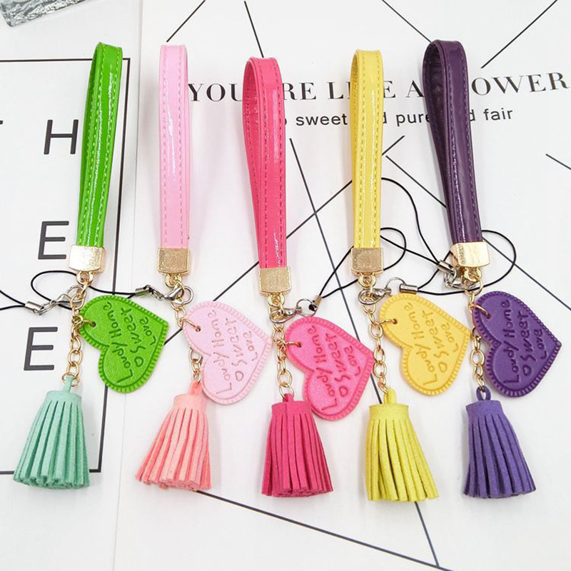 Sweet Heart Shape Pu Leather Plating Bag Pendant Keychain display picture 1