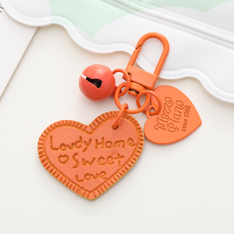 Sweet Heart Shape Arylic Printing Bag Pendant Keychain display picture 2