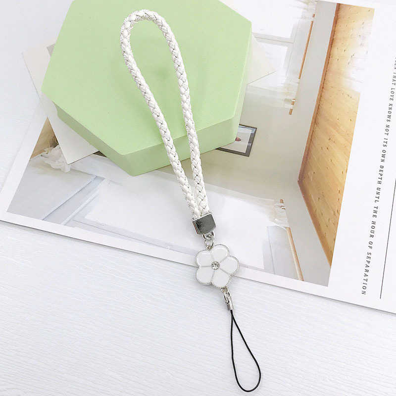 Elegant Flower Pu Leather Plating Bag Pendant Mobile Phone Chain display picture 5