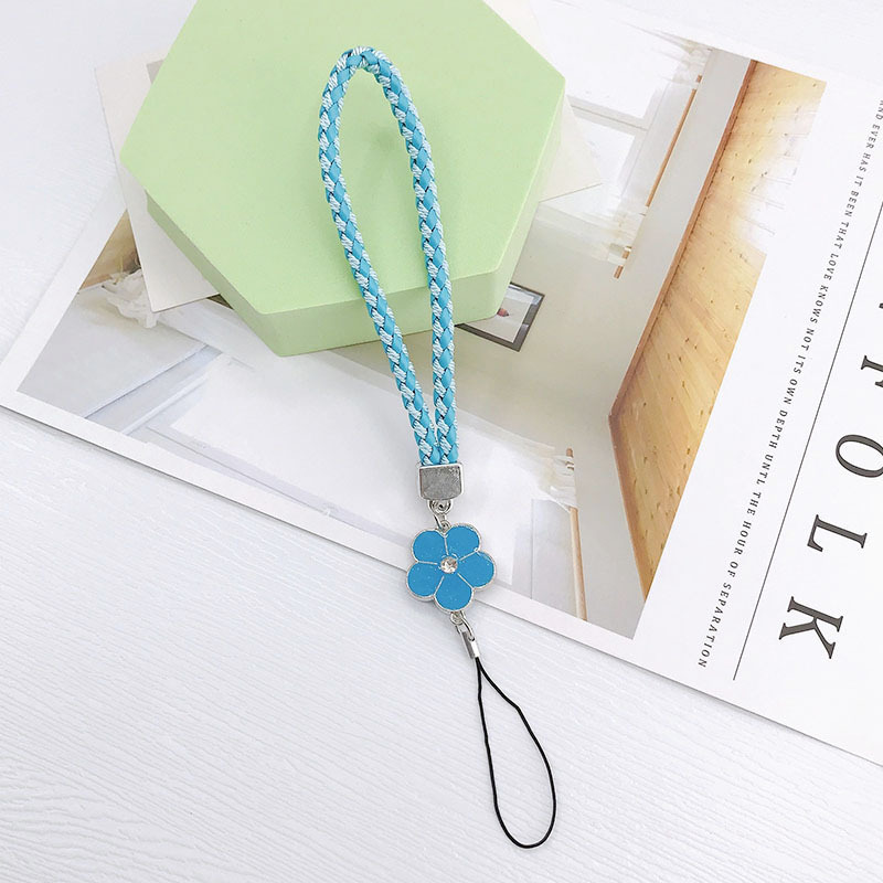 Elegant Flower Pu Leather Plating Bag Pendant Mobile Phone Chain display picture 6