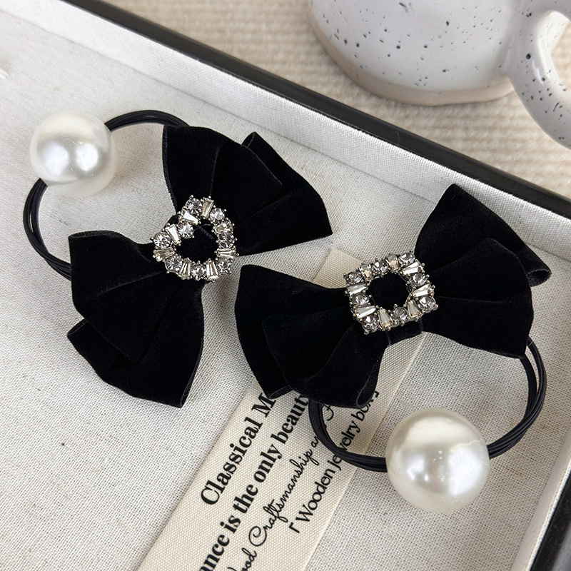 Women's Lady Shiny Bow Knot Cloth Hair Tie display picture 5