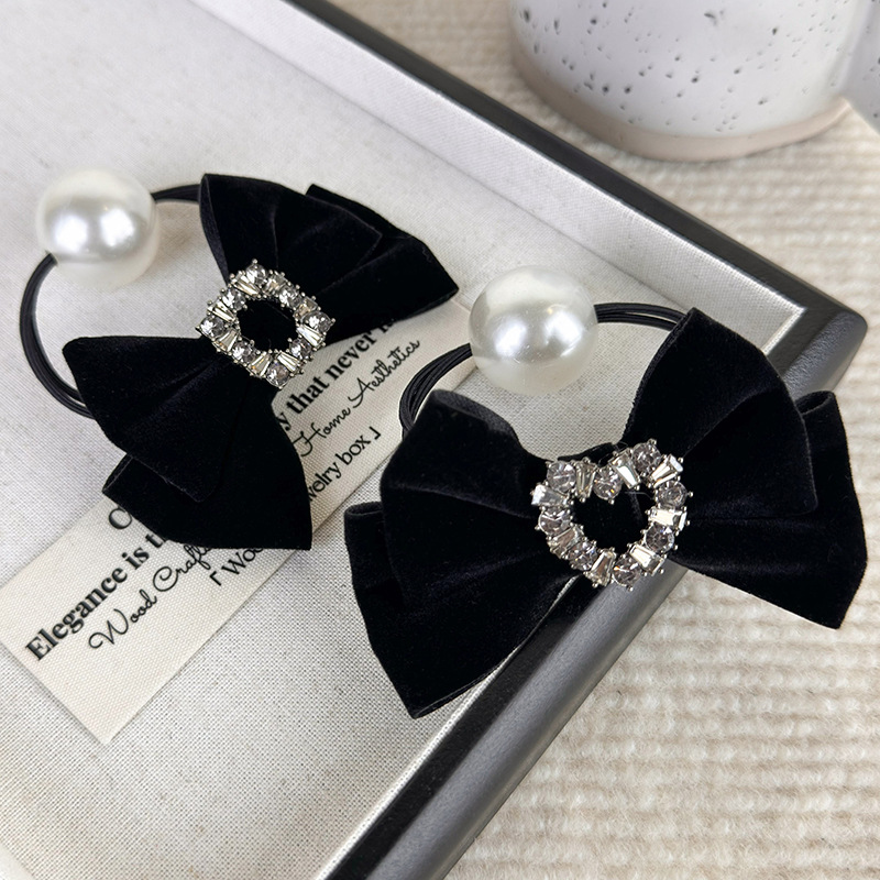 Women's Lady Shiny Bow Knot Cloth Hair Tie display picture 3