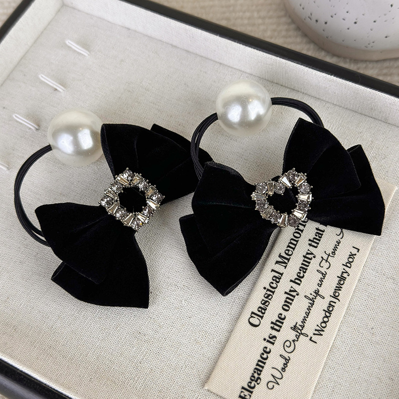 Women's Lady Shiny Bow Knot Cloth Hair Tie display picture 4