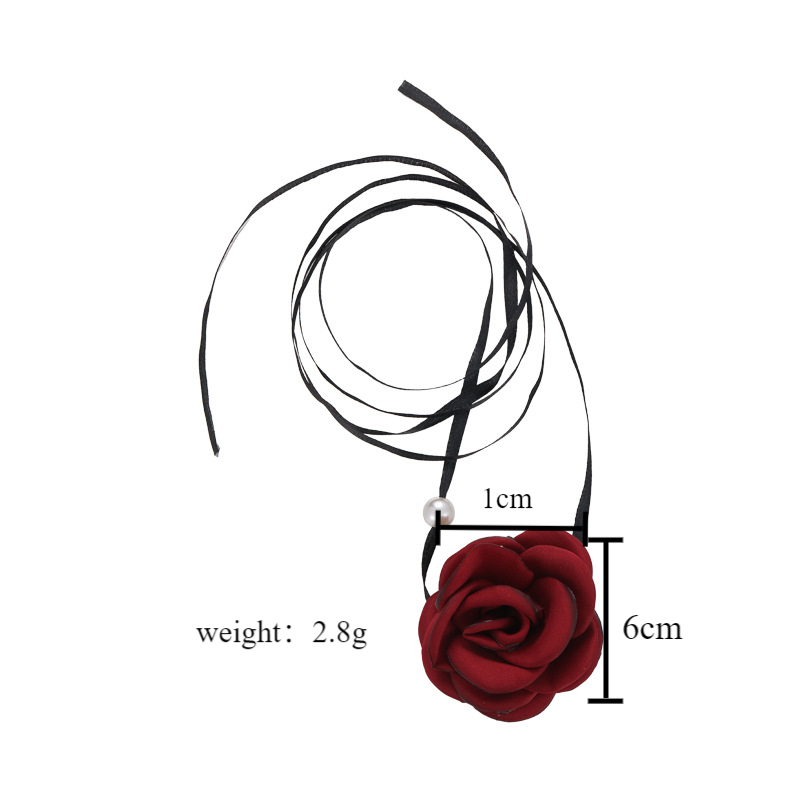 Elegant Modern Style Flower Cloth Halloween Christmas Valentine's Day Women's Necklace display picture 1