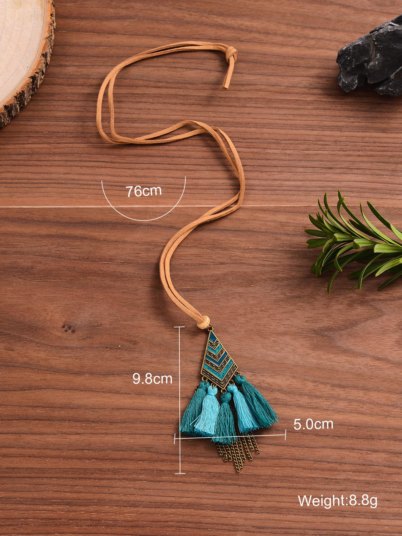 Retro Bohemian Feather Flower Pu Leather Alloy Women's Necklace display picture 1