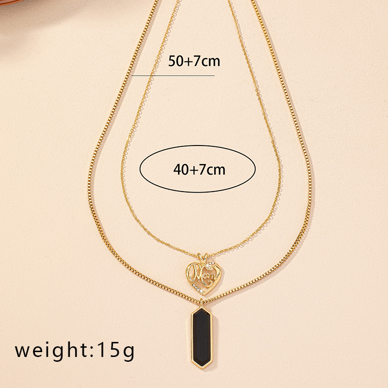 Ig Style Retro Korean Style Heart Shape Alloy Plating Women's Pendant Necklace display picture 5
