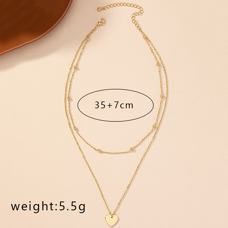 Simple Style Heart Shape Alloy Plating Women's Pendant Necklace display picture 5