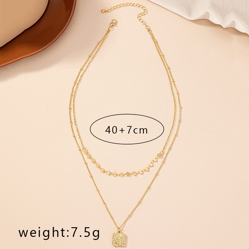 Ig Style Commute Korean Style Quadrilateral Alloy Plating Women's Pendant Necklace display picture 5