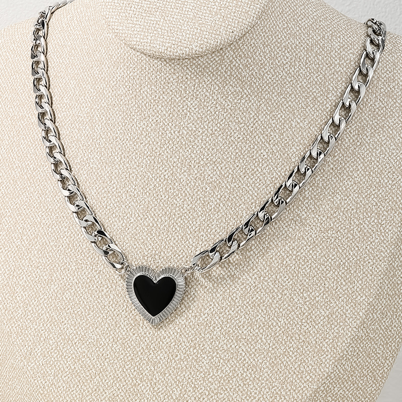 Lady Heart Shape Alloy Metal Women's Necklace display picture 5