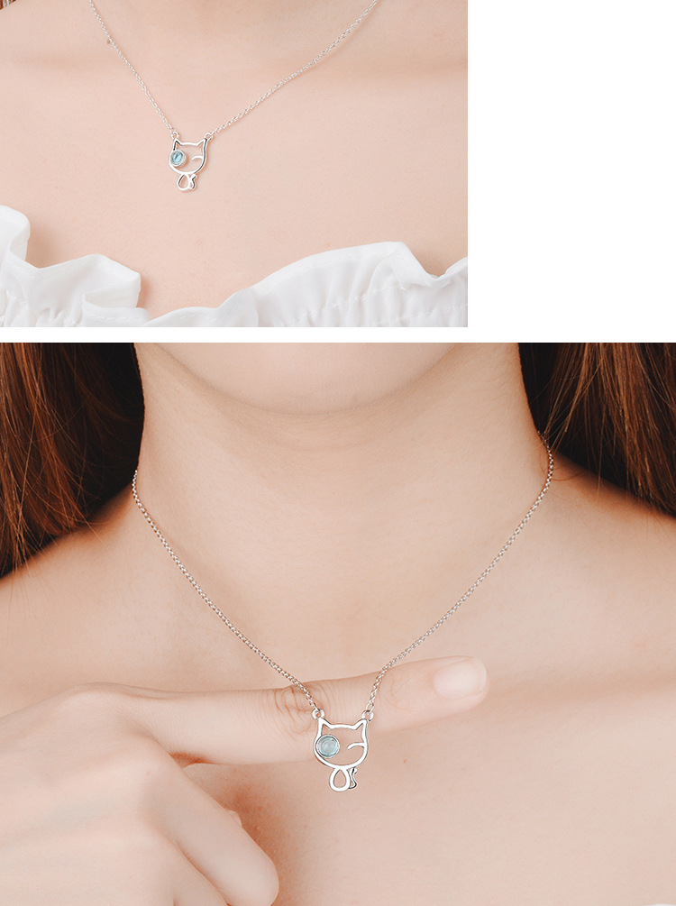 Simple Style Commute Solid Color Copper Inlay Zircon Pendant Necklace display picture 2