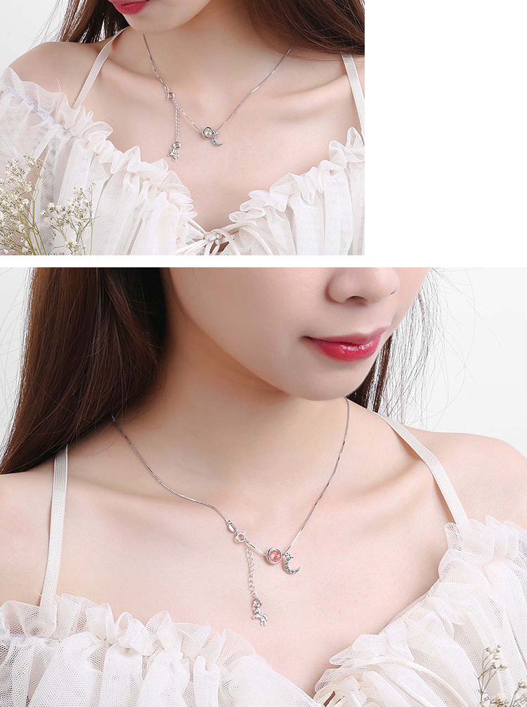 Simple Style Solid Color Copper Inlay Zircon Pendant Necklace display picture 2