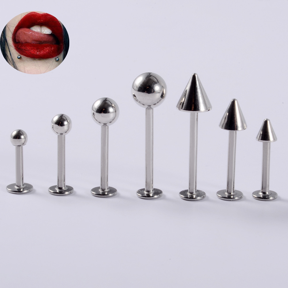 Einfacher Stil Klassischer Stil Einfarbig Rostfreier Stahl Lippenbolzen In Masse display picture 2