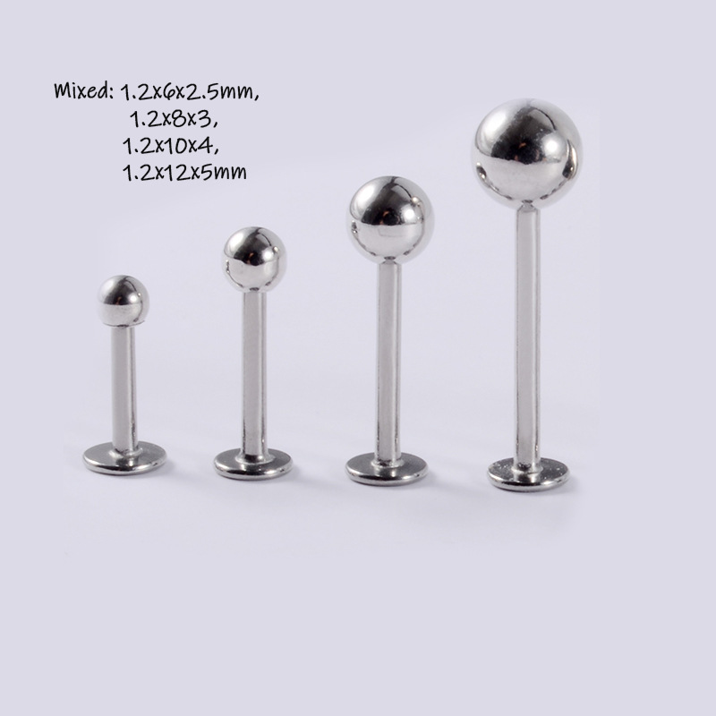 Simple Style Classic Style Solid Color Stainless Steel Lip Stud In Bulk display picture 3