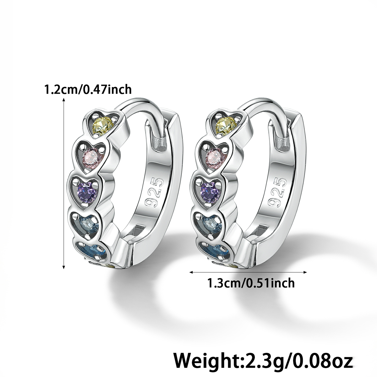 Simple Style Heart Shape Sterling Silver Plating Inlay Zircon White Gold Plated Girl's Rings Earrings Jewelry Set display picture 1