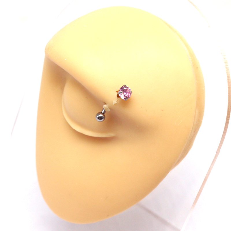 Elegant Luxurious Round Rose Stainless Steel Copper White Gold Plated Gold Plated Rhinestones Zircon Eyebrow Nails In Bulk display picture 10