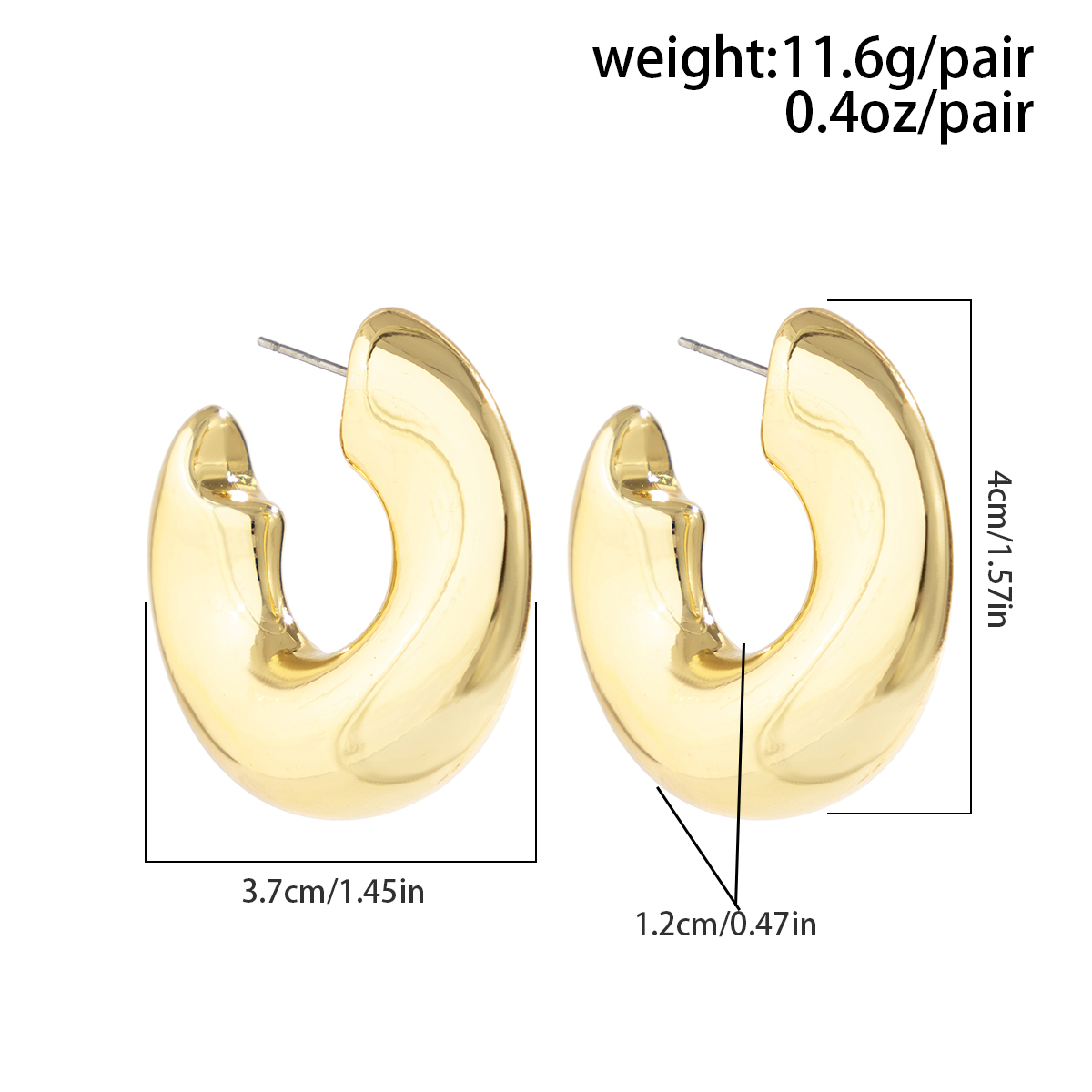 1 Pair Retro Simple Style Solid Color Irregular Three-dimensional Ccb Ear Studs display picture 1