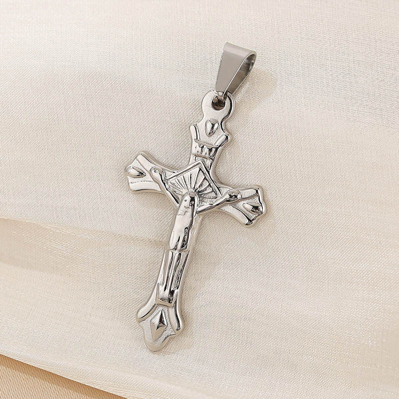 1 Piece Stainless Steel 18K Gold Plated Cross display picture 10