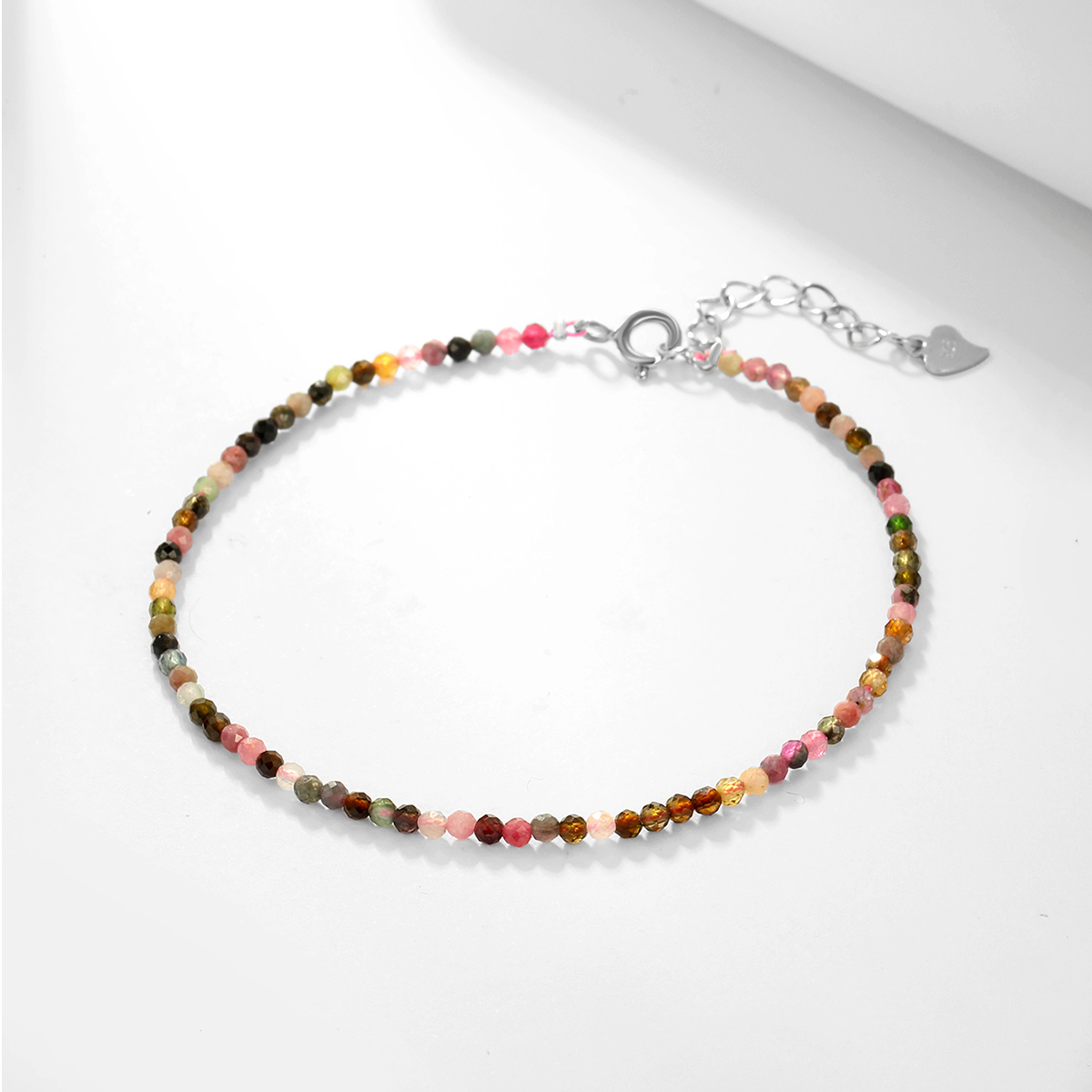 Bohemian Beach Geometric Natural Stone Sterling Silver Beaded Bracelets display picture 4