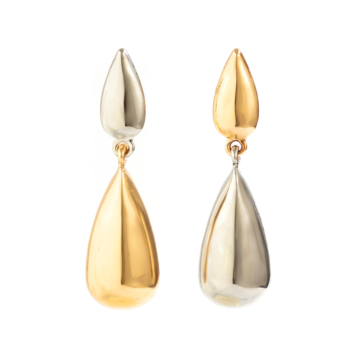 1 Pair Elegant Simple Style Water Droplets Plating Alloy Drop Earrings display picture 4