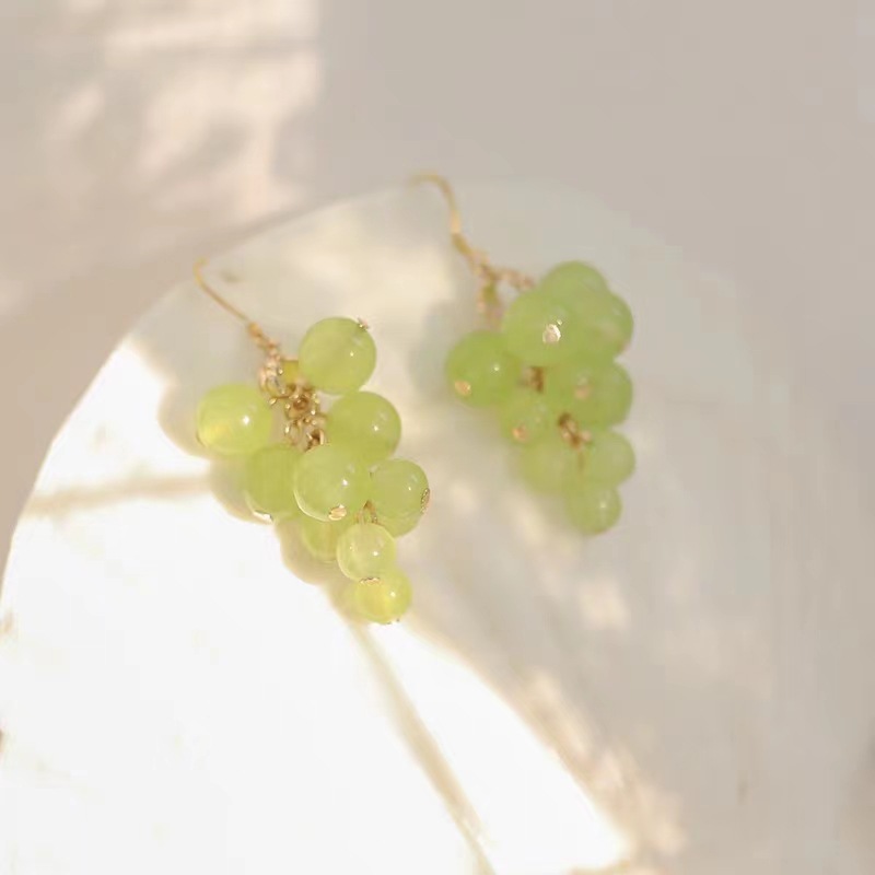 1 Pair Cute Sweet Grape Plating Alloy Gold Plated Drop Earrings display picture 1