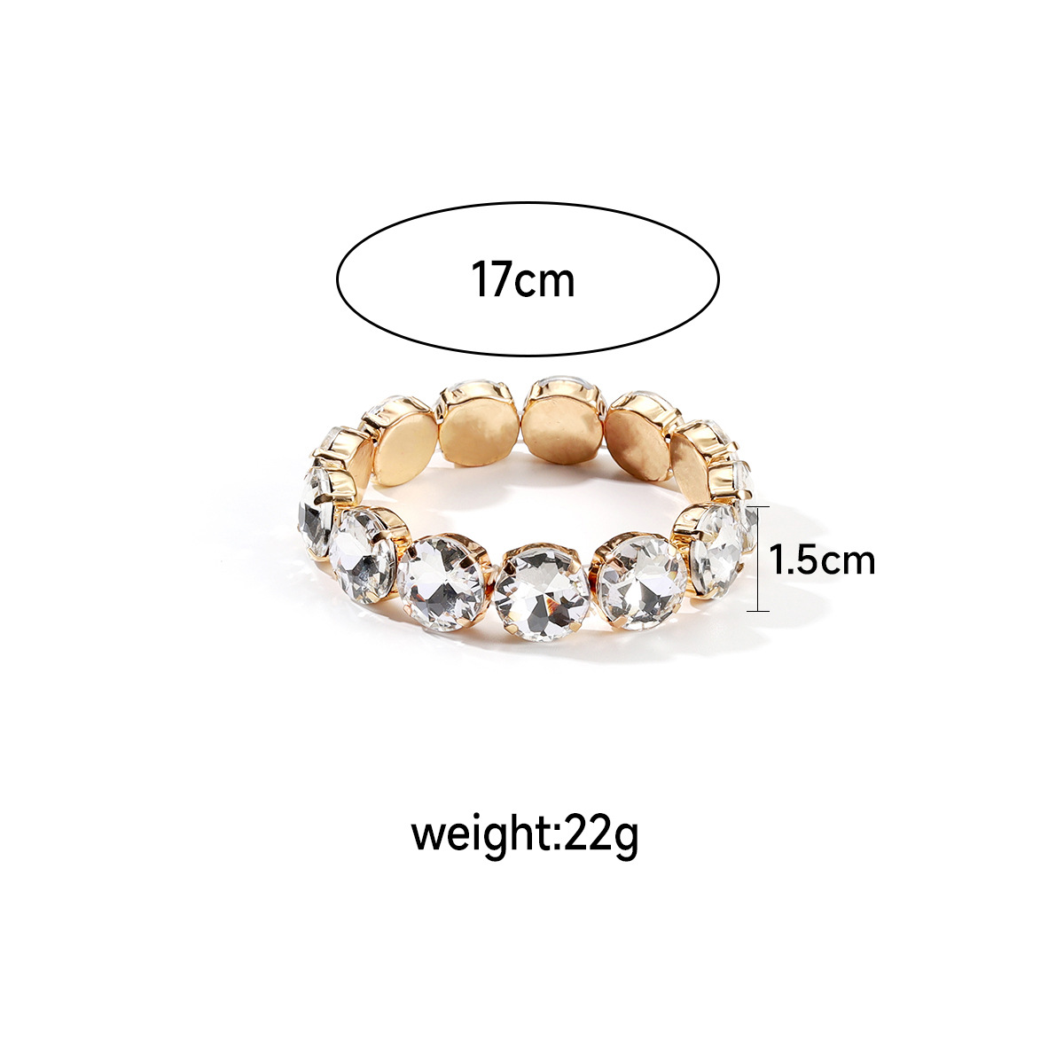 Glam Luxurious Round Square Heart Shape Artificial Crystal Alloy Wholesale Bracelets display picture 4