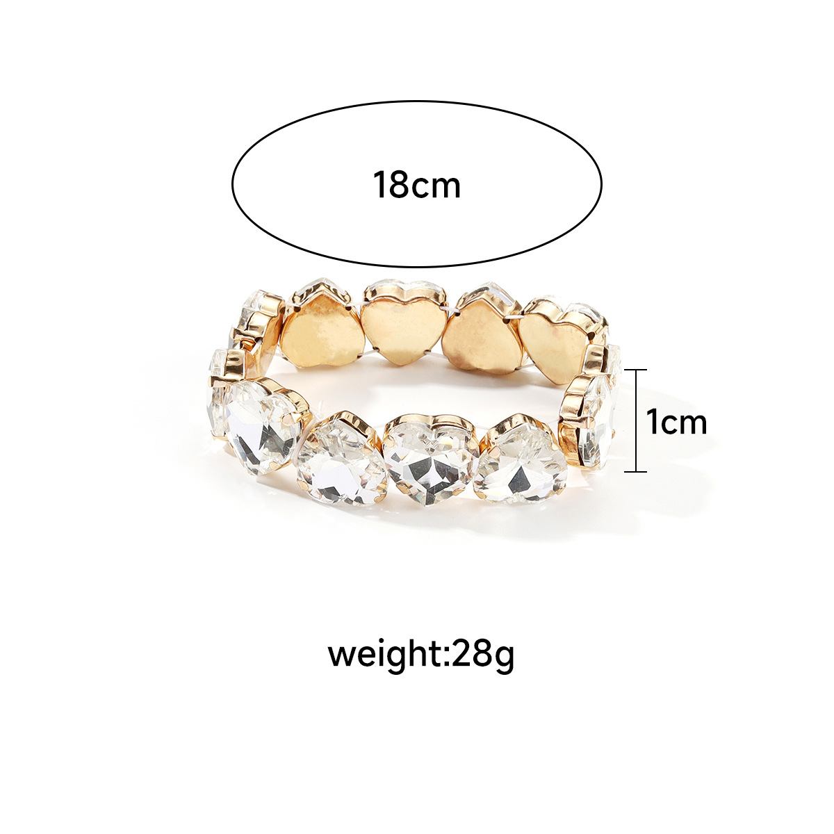 Glam Luxurious Round Square Heart Shape Artificial Crystal Alloy Wholesale Bracelets display picture 7