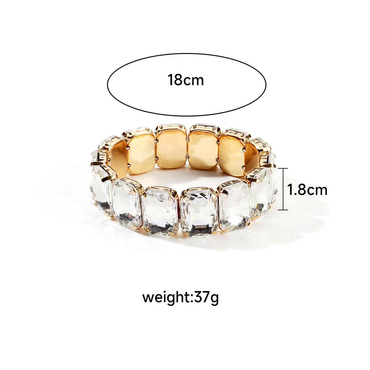 Glam Luxurious Round Square Heart Shape Artificial Crystal Alloy Wholesale Bracelets display picture 10