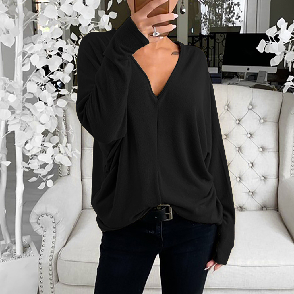 Fashion New V-neck Sweater Women's Long-sleeved Top Wholesale display picture 5