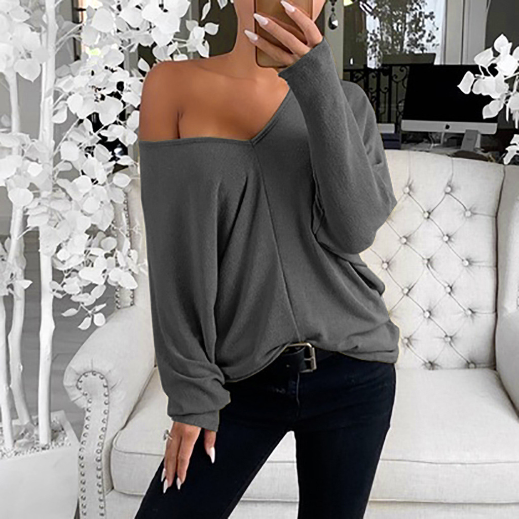 Fashion New V-neck Sweater Women's Long-sleeved Top Wholesale display picture 7