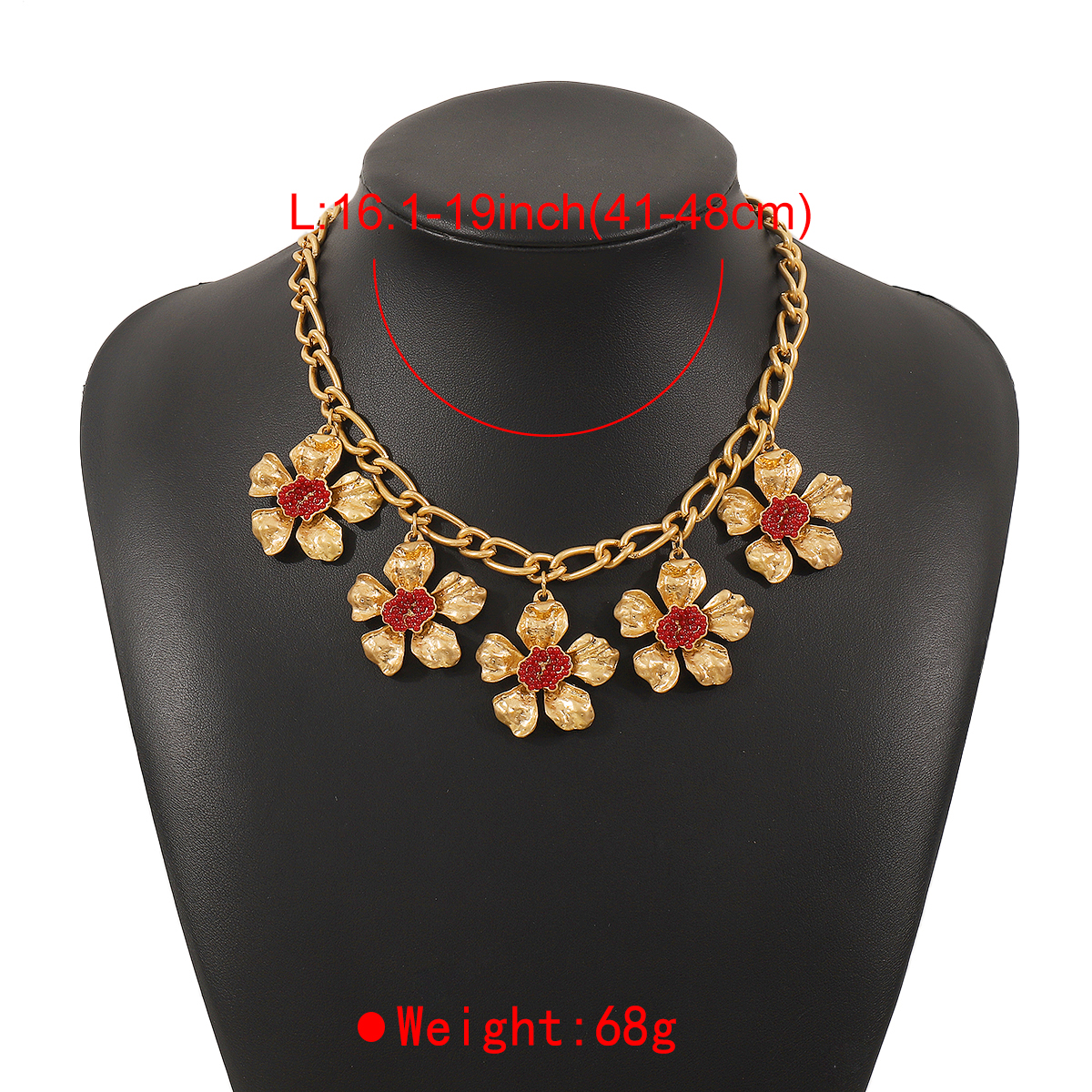Vintage Style Simple Style Flower Alloy Inlay Rhinestones Women's Necklace display picture 10