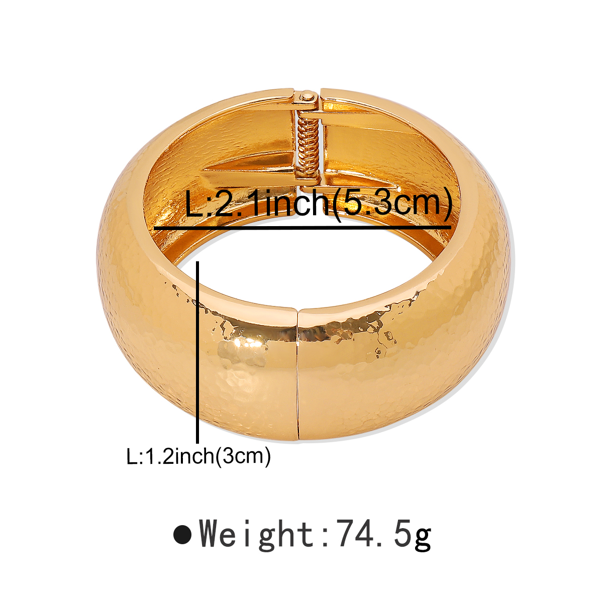 Modern Style Simple Style Solid Color Alloy Women's Wide Bracelet display picture 5