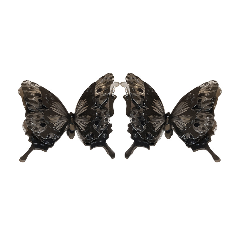 1 Paire Élégant Rétro Papillon Arylique Boucles D'oreilles display picture 4
