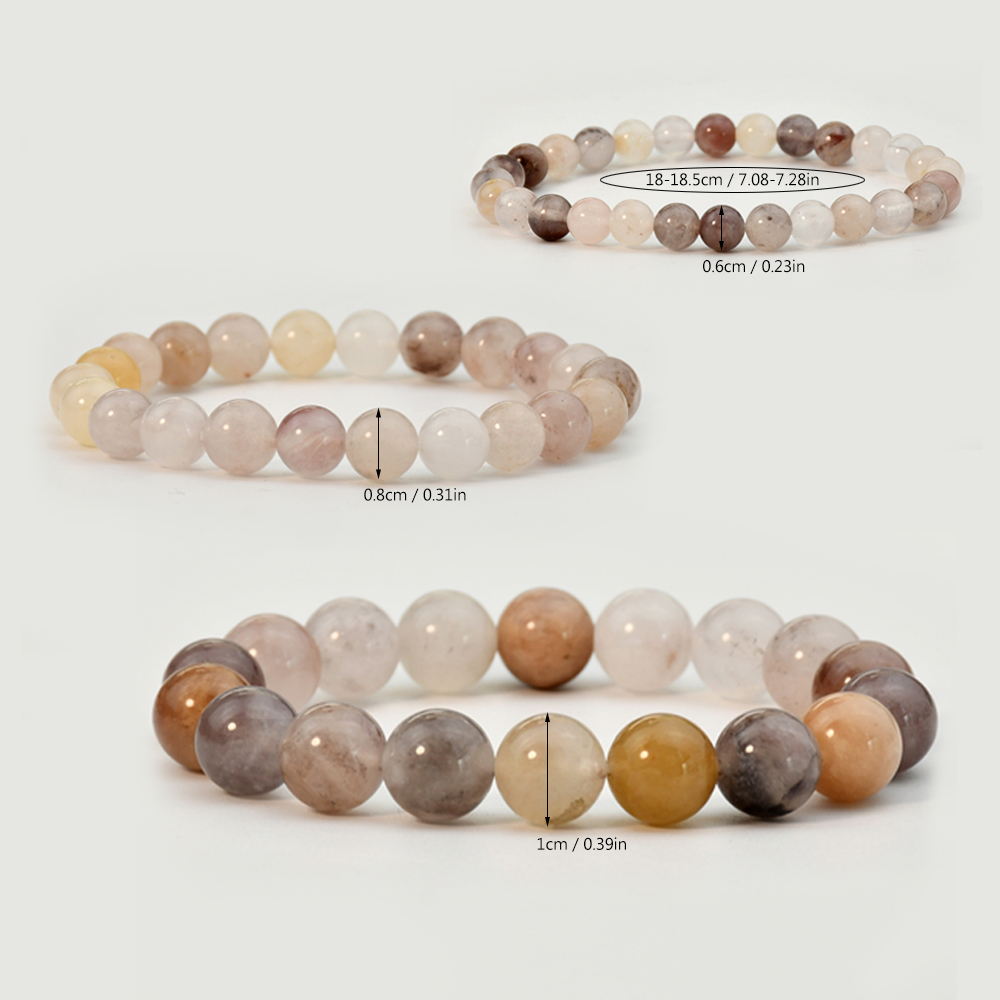 Basic Round Natural Stone Beaded Handmade Bracelets display picture 3
