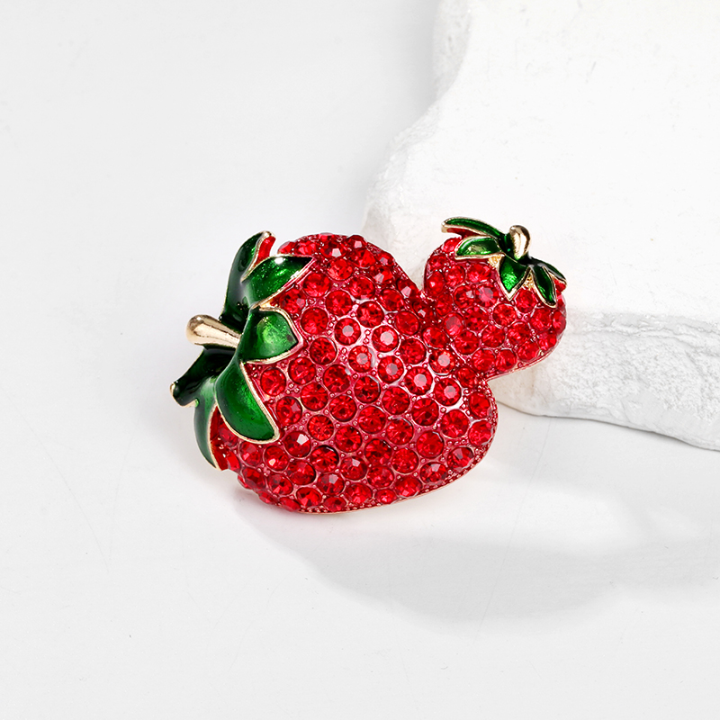 Lady Tree Fruit Heart Shape Alloy Inlay Rhinestones Women's Brooches display picture 11