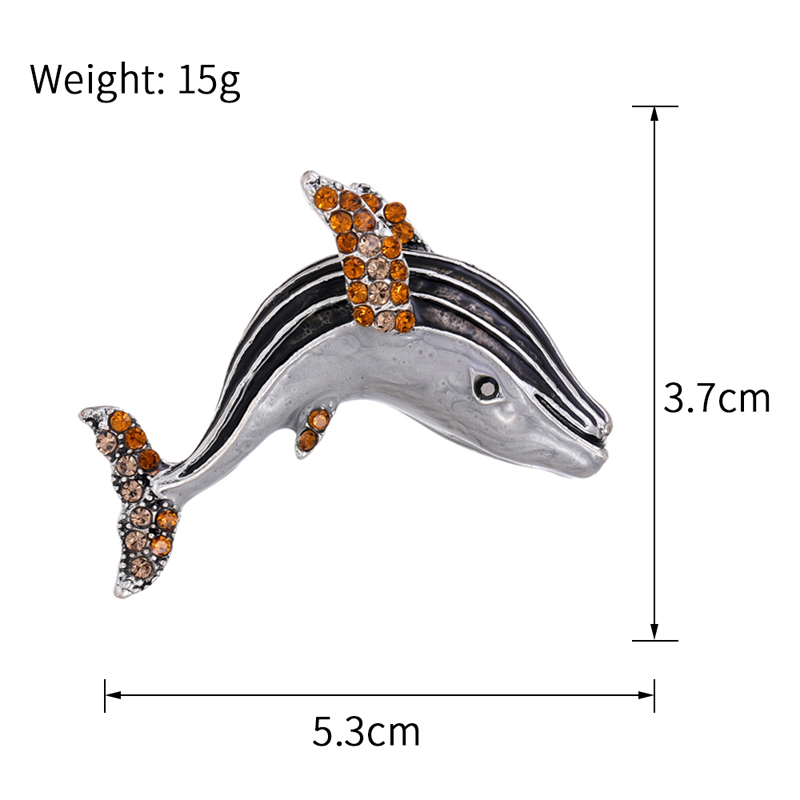 Classic Style Animal Dolphin Horse Alloy Inlay Rhinestones Unisex Brooches display picture 11
