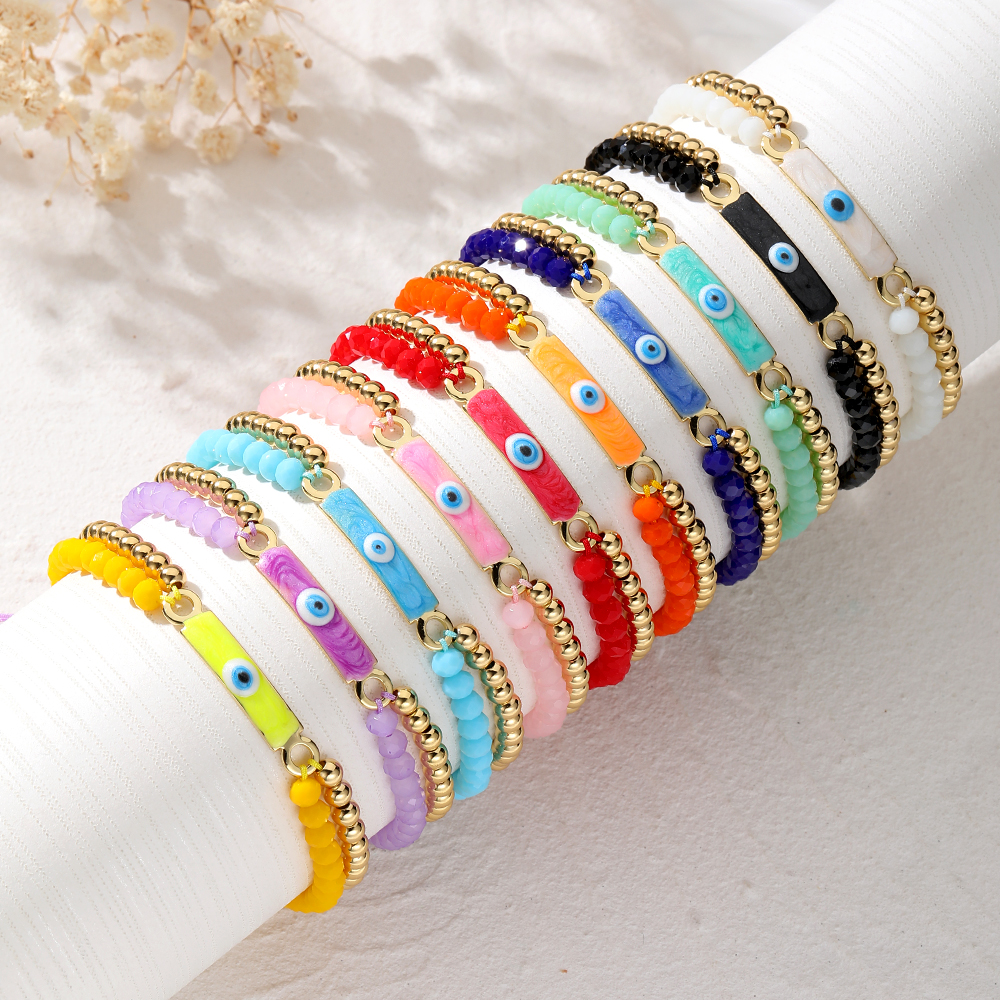Casual Cute Simple Style Color Block Beaded Alloy Beaded Women's Bracelets display picture 13