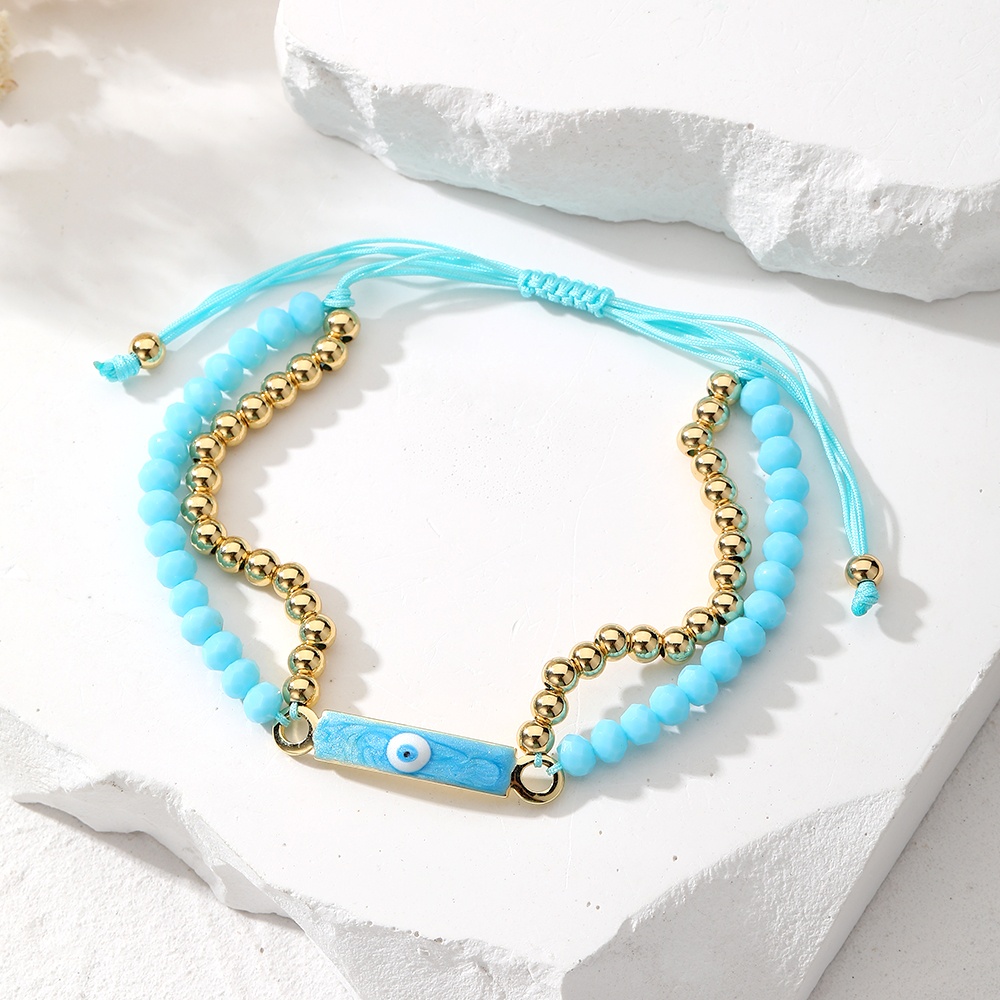 Casual Cute Simple Style Color Block Beaded Alloy Beaded Women's Bracelets display picture 3
