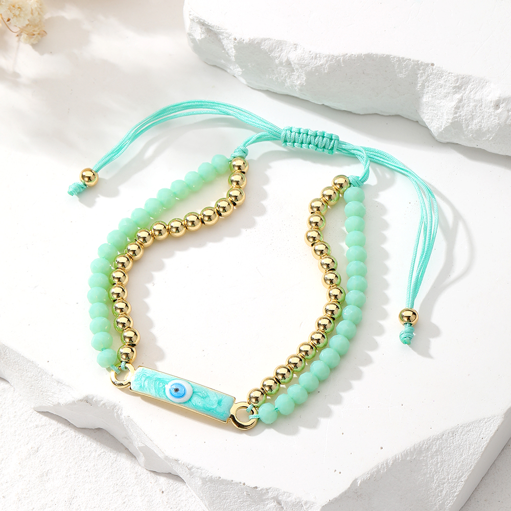 Casual Cute Simple Style Color Block Beaded Alloy Beaded Women's Bracelets display picture 4