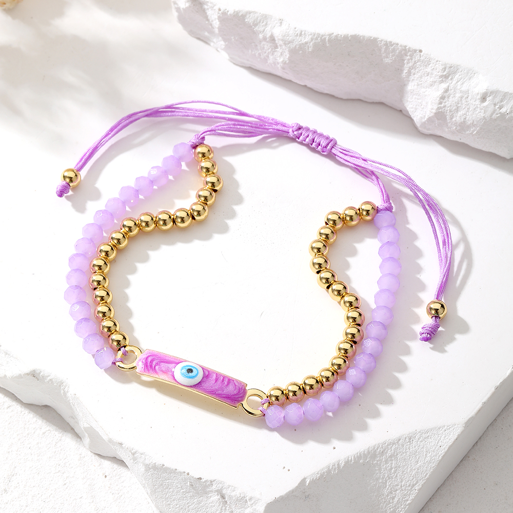 Casual Cute Simple Style Color Block Beaded Alloy Beaded Women's Bracelets display picture 8