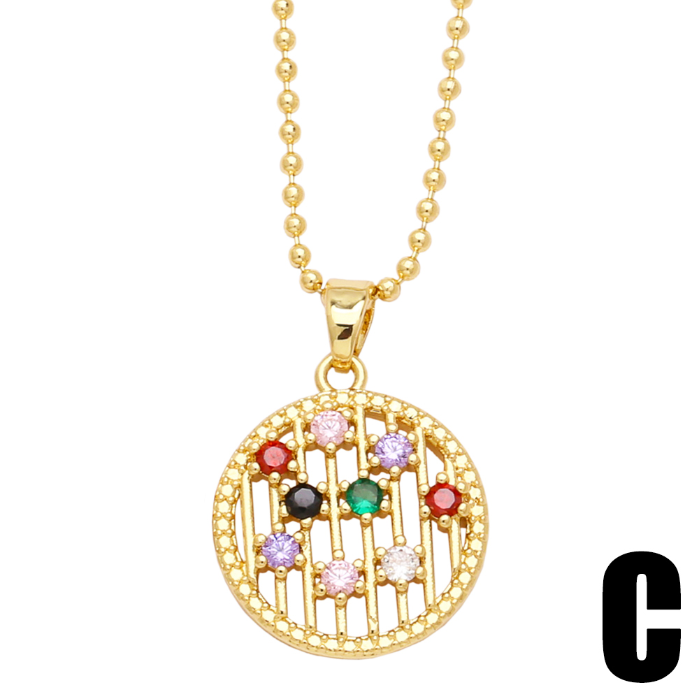 Sucré Forme De Cœur Le Cuivre Placage Incruster Zircon Plaqué Or 18k Collier display picture 4