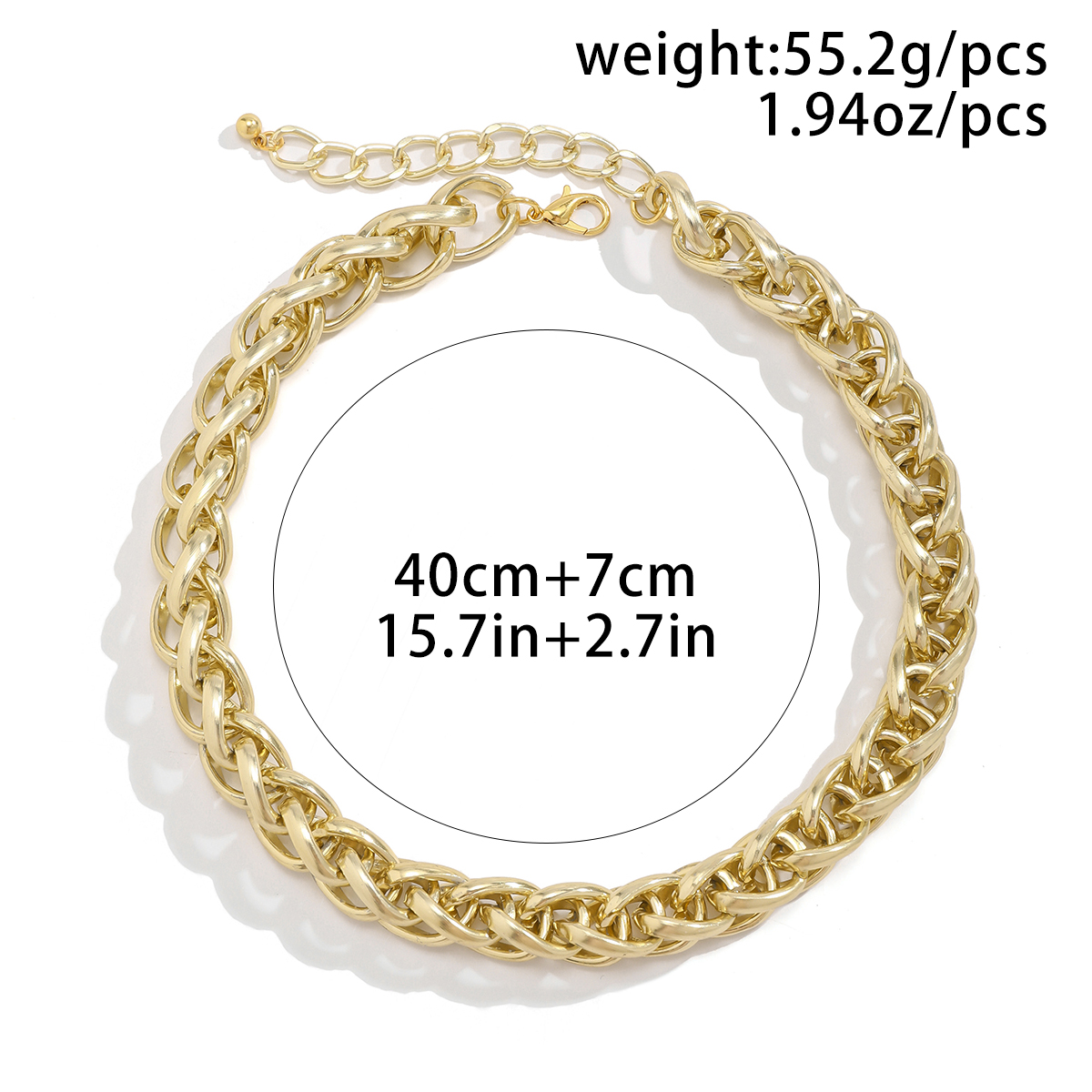 Casual Hip-hop Solid Color Aluminum Wholesale Necklace display picture 1