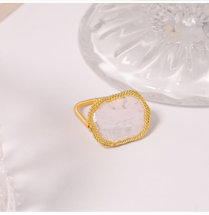 Einfacher Stil Klassischer Stil Blume Süßwasserperle Kupfer Überzug Inlay Perle 18 Karat Vergoldet Ringe display picture 2