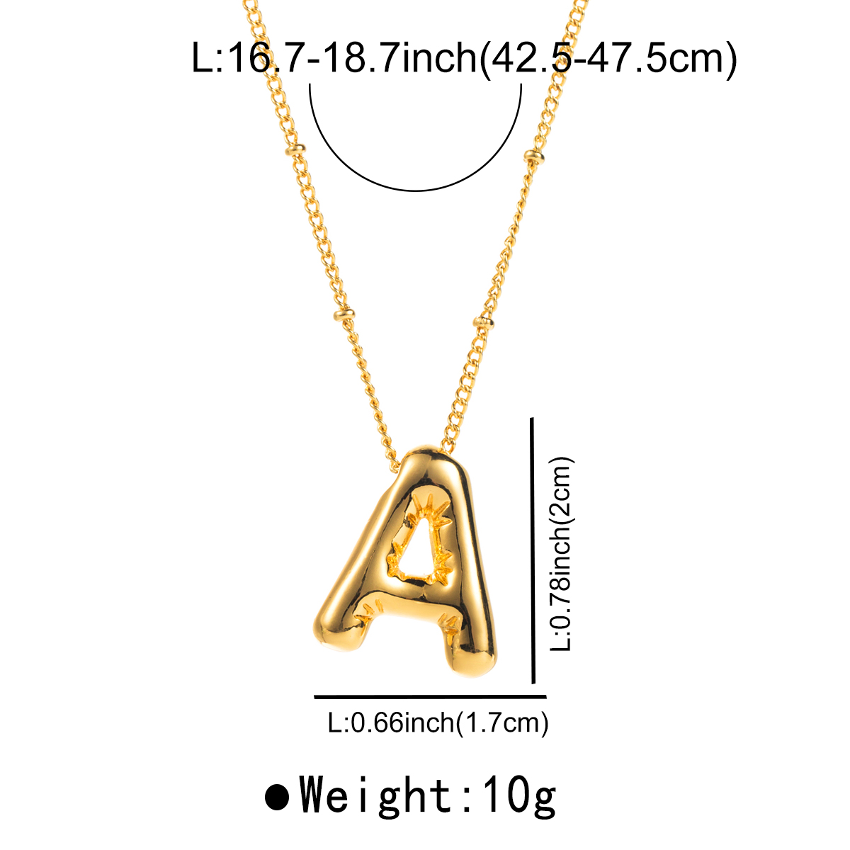 Modern Style Simple Style Letter Copper Pendant Necklace display picture 11