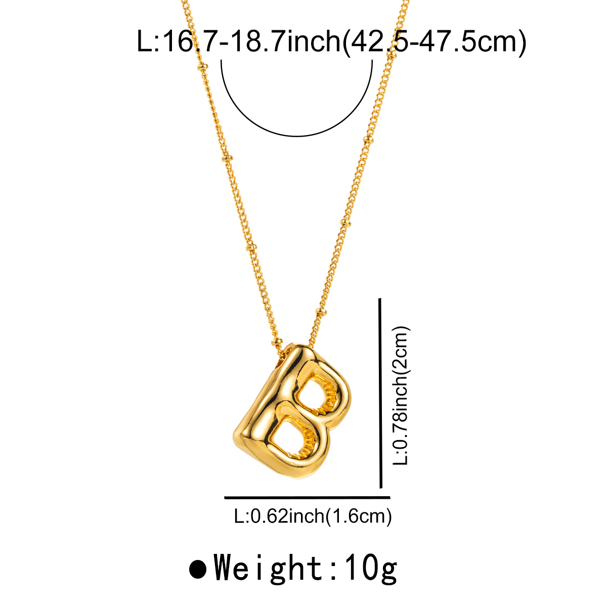 Modern Style Simple Style Letter Copper Pendant Necklace display picture 7