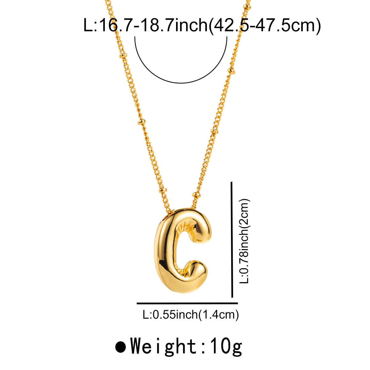 Modern Style Simple Style Letter Copper Pendant Necklace display picture 17